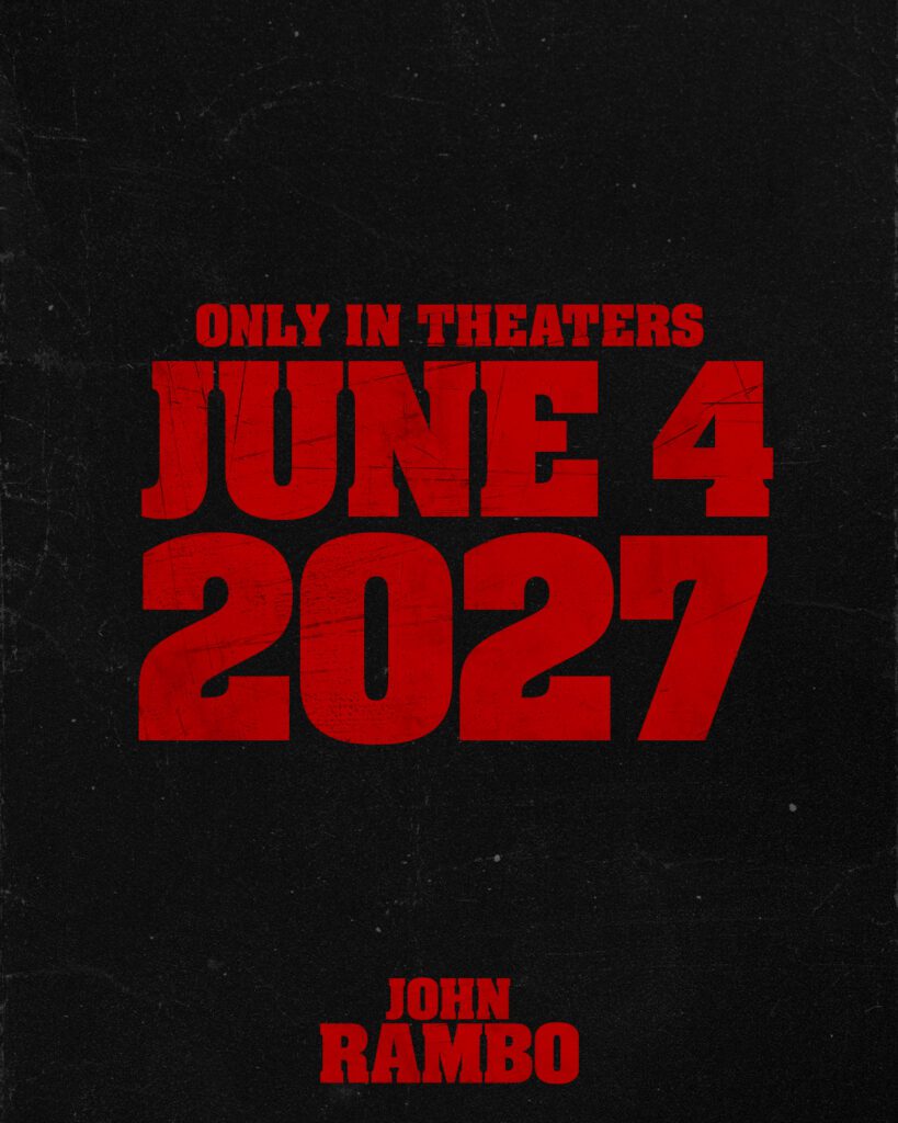 Check out the first look poster for JOHN RAMBO Only in theaters June 4 2027 TOM and CHILL