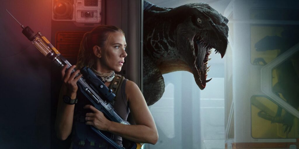 jurassicworldrebirthscarlettjohanssonandadinosaur Tom Chill Η φωτεινή πλευρά του Θεάματος