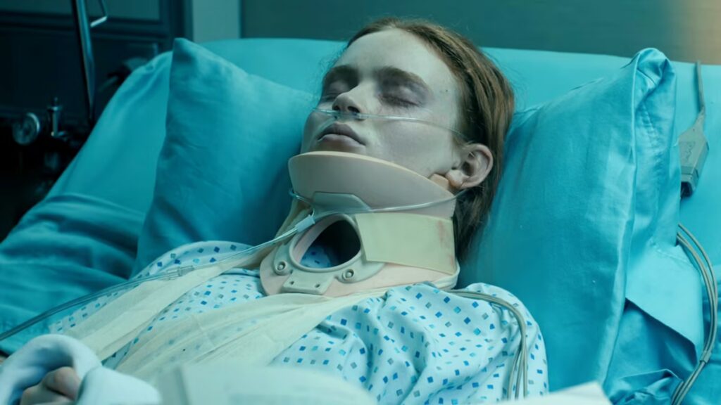 maxsadiesinkinacomainhospitalinstrangerthingsseason4episode9 TOM and CHILL